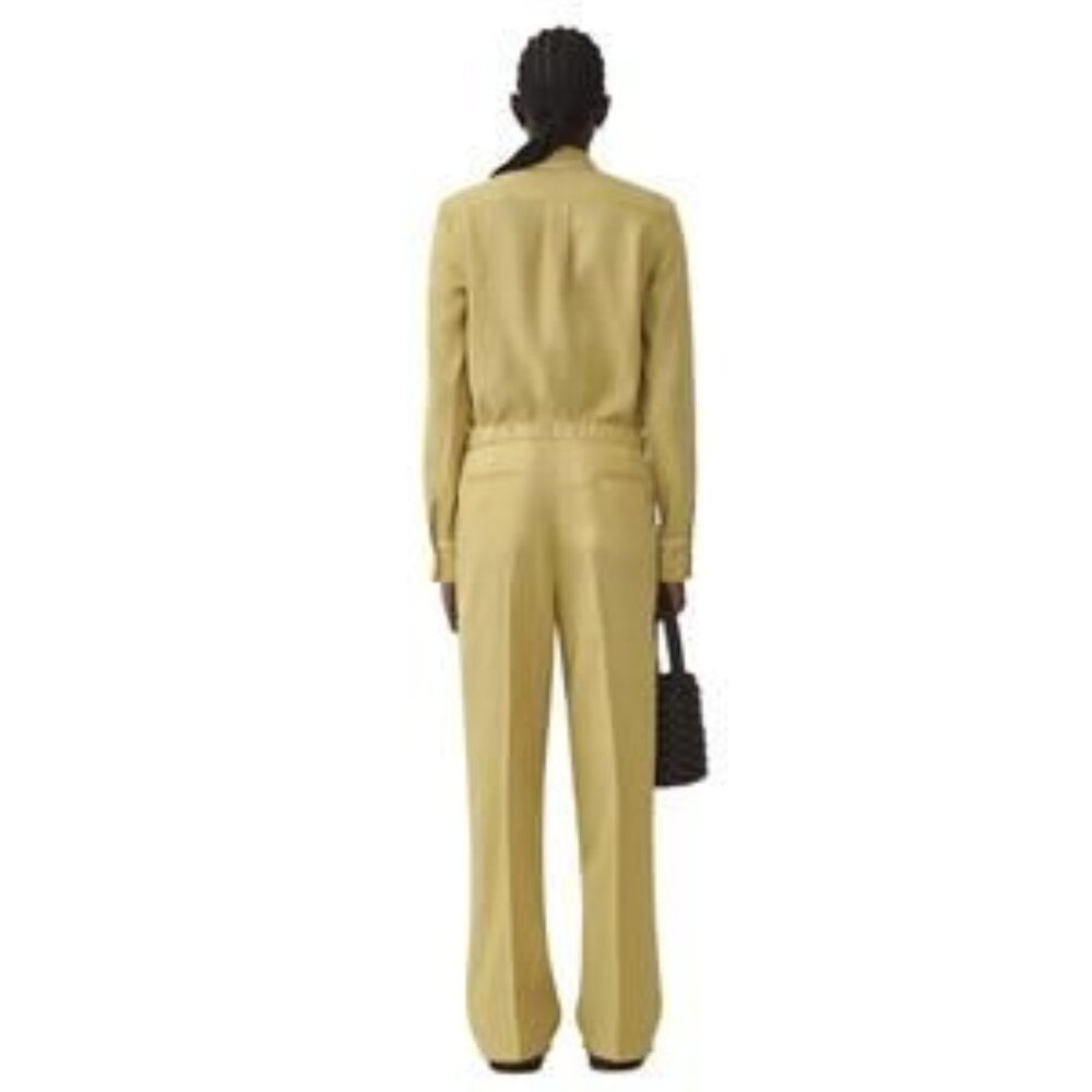 NEW FABIANA FILIPPI linen cloth jogging trousers in pistachio